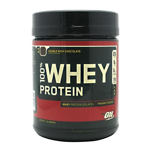 Optimum Nutrition 100% Whey Protein - Double Rich Chocolate - 1 lb - 748927022407