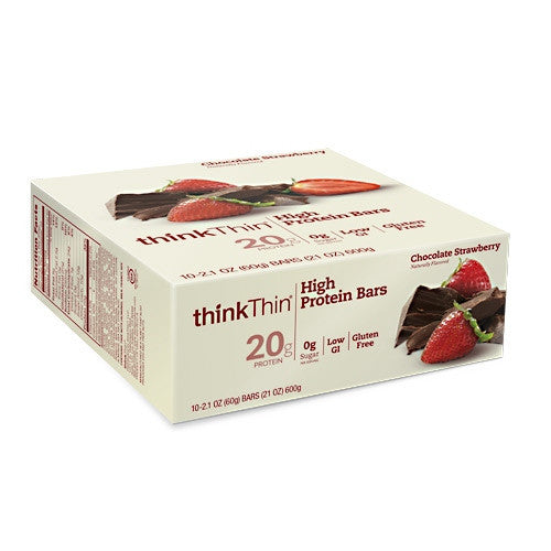 Think Products High Protein Bars - Chocolate Strawberry - 10 Bars - 753656712000