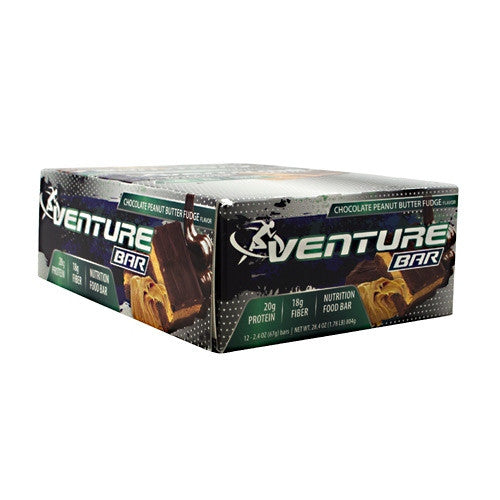 Venture Bar Venture Bar - Chocolate Peanut Butter Fudge - 12 Bars - 856422005457