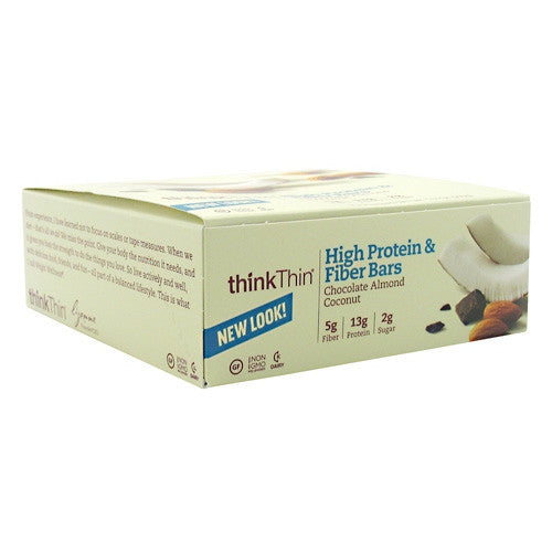 Think Products Think Thin Fiber - Chocolate Almond Coconut - 10 Bars - 753656710334