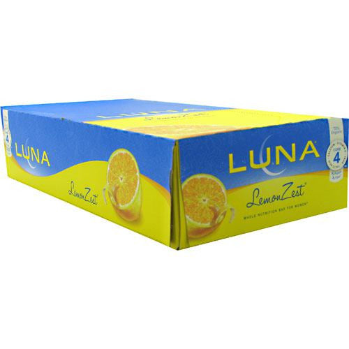 Clif Luna The Whole Nutrition Bar for Women - LemonZest - 15 Bars - 722252203304