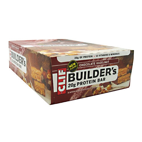 Clif Builders Cocoa Dipped Double Decker Crisp Bar - Chocolate Hazelnut - 12 Bars - 722252603500