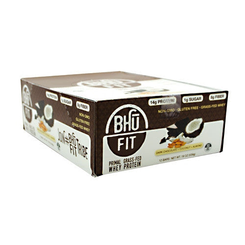 BHU Foods BHU FIT BHU Fit Primal Protein - Dark Chocolate Coconut Almond - 12 Bars - 867936000180