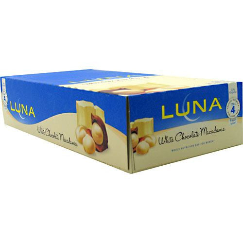 Clif Luna The Whole Nutrition Bar for Women - White Chocolate Macadamia - 15 Bars - 722252200679