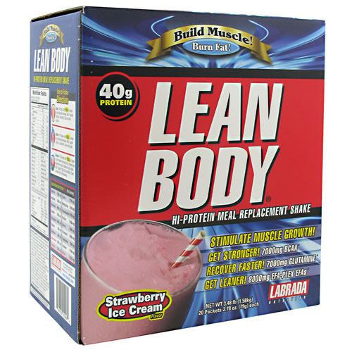 Labrada Nutrition Lean Body - Strawberry Ice Cream - 20 ea - 710779112469