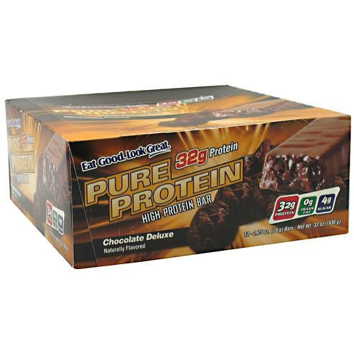 Worldwide Sport Nutritional Supplements Pure Protein High Protein Bar - Chocolate Deluxe - 12 Bars - 749826125657