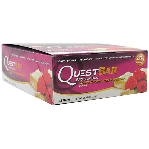 Quest Nutrition Quest Protein Bar - White Chocolate Raspberry - 12 Bars - 888849000227