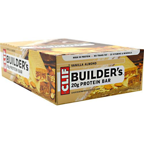 Clif Builders Cocoa Dipped Double Decker Crisp Bar - Vanilla Almond - 12 ea - 722252600455