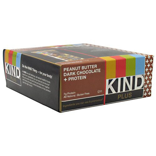 Kind Snacks Kind Plus - Peanut Butter Dark Chocolate + Protein - 12 Bars - 602652171567