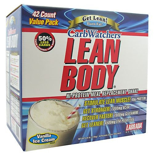 Labrada Nutrition Carb Watchers Lean Body - Vanilla Ice Cream - 42 ea - 710779120006