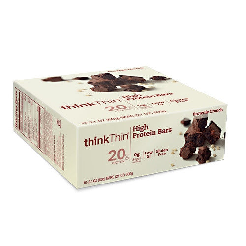 Think Products Think Thin Bar - Brownie Crunch - 10 Bars - 753656701462