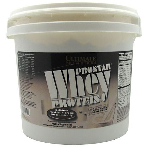 Ultimate Nutrition ProStar Whey Protein - Cookies n Cream - 10 lb - 099071001993