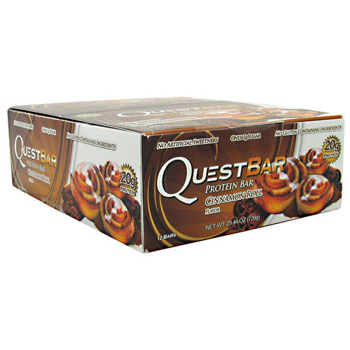 Quest Nutrition Quest Natural Protein Bar - Cinnamon Roll - 12 Bars - 888849000449