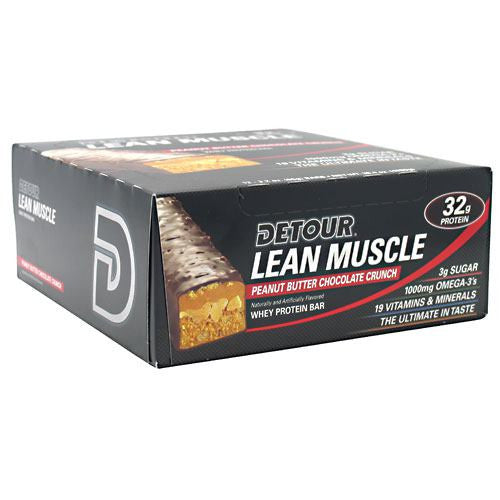 Forward Foods Detour Lean Muscle Whey Protein Bar - Peanut Butter Chocolate Crunch - 12 Bars - 733913009128