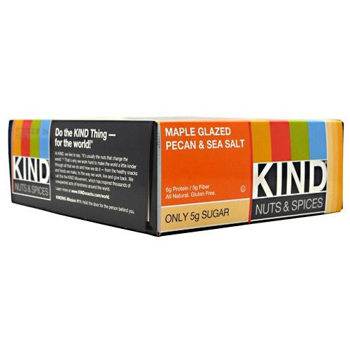 Kind Snacks Kind Nuts & Spices - Maple Glazed Pecan & Sea Salt - 12 Bars - 602652171901