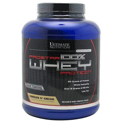 Ultimate Nutrition ProStar Whey Protein - Cookies n Cream - 5.25 lb - 099071001290