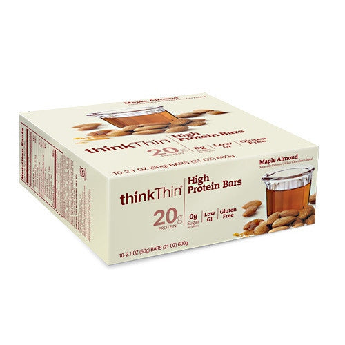 Think Products Think Thin High Protein Bar - Maple Almond - 10 Bars - 753656711973