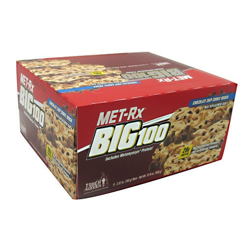 MET-Rx Big 100 Colossal - Chocolate Chip Cookie Dough - 9 Bars - 786560557092