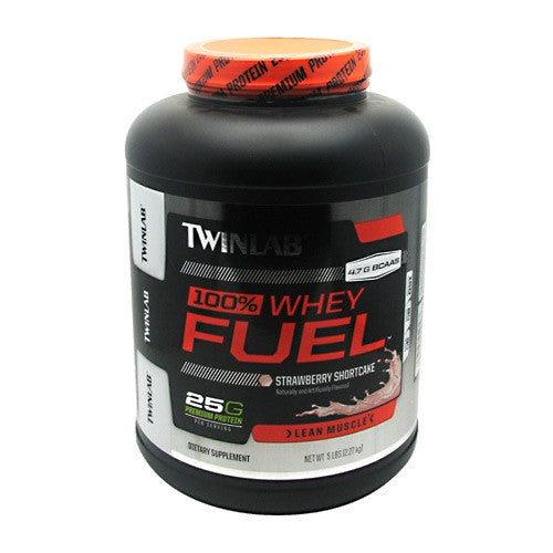 TwinLab 100% Whey Fuel - Strawberry Shortcake - 5 lb - 027434040563